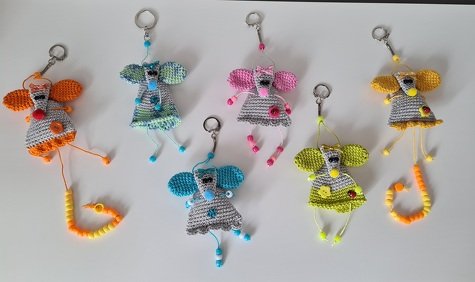 Häkelanleitung Die schnellen Mauserl / Rechenmaus / Taschenbaumler / Schlüsselanhänger