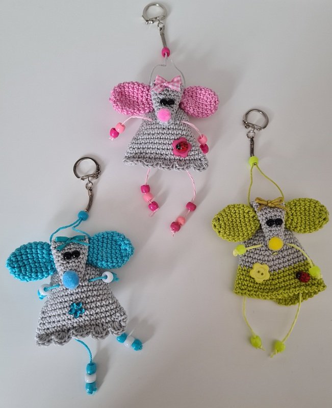 Häkelanleitung Die schnellen Mauserl / Rechenmaus / Taschenbaumler / Schlüsselanhänger