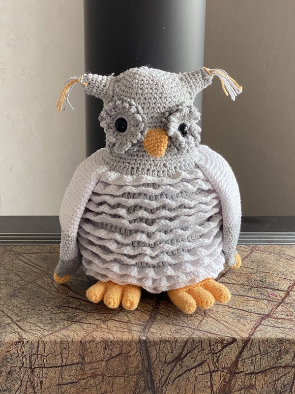 Häkelanleitung Eule Schuhubert
