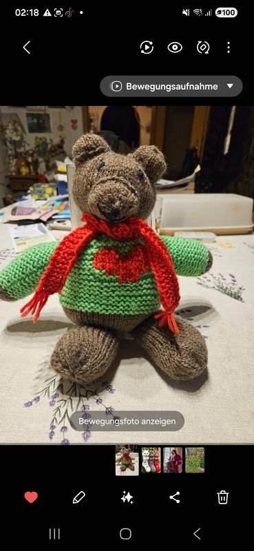 Strickanleitung Teddy mit Herz