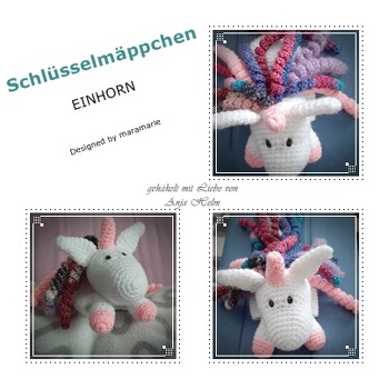 die Anleitung ist super geschrieben, sehr gut nachzuarbeiten
Hatte nur mit dem Schlüsselband etwas Probleme, weil ich einfach nicht wußte wie lang ich es am Besten häkel