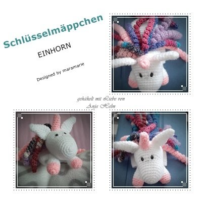 Einhorn , Schlüsselmäppchen
