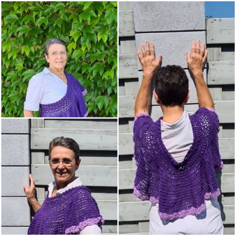 Anleitung Häkel Schulter Rüschen Kragen / Blume vom Waldes Rand