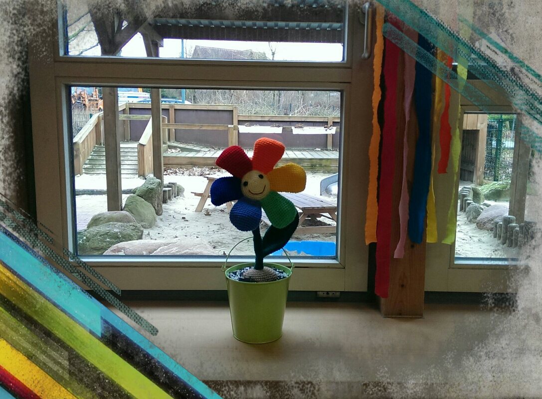 Rainbow Flowers Crochet Pattern