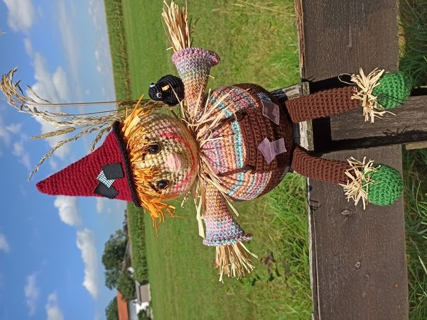 Egon die Vogelscheuche, Herbstdeko oder Treppen-oder Kantenhocker Herbst