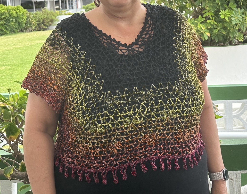 Häkelanleitung Shirt, Netzshirt, V-Ausschnitt, alle Größen!