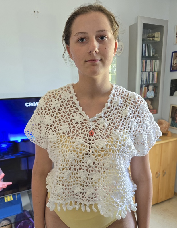 Häkelanleitung Shirt, Netzshirt, V-Ausschnitt, alle Größen!
