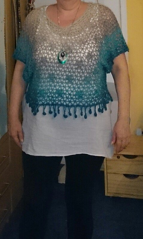 Häkelanleitung Shirt, Netzshirt, V-Ausschnitt, alle Größen!