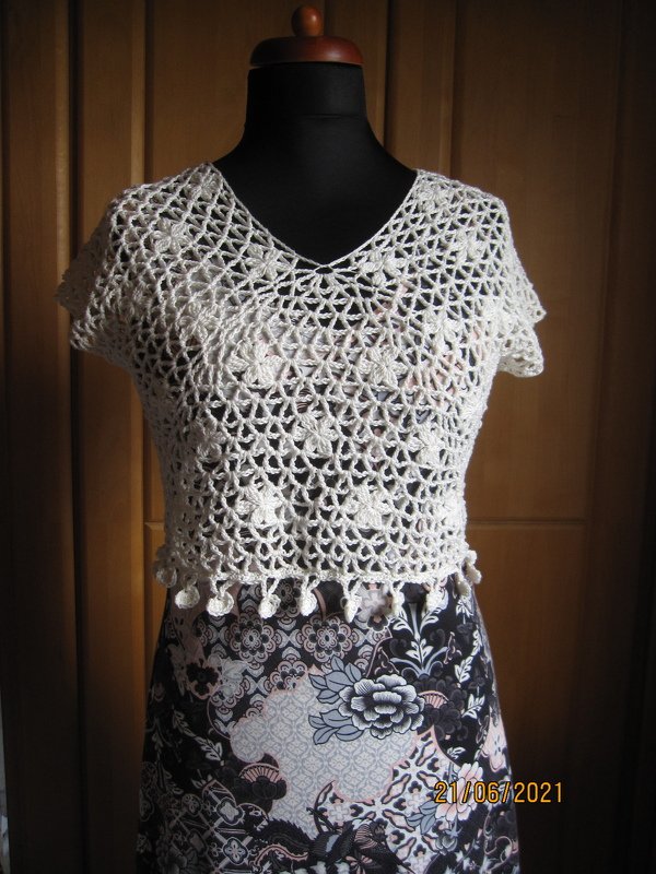 Häkelanleitung Shirt, Netzshirt, V-Ausschnitt, alle Größen!