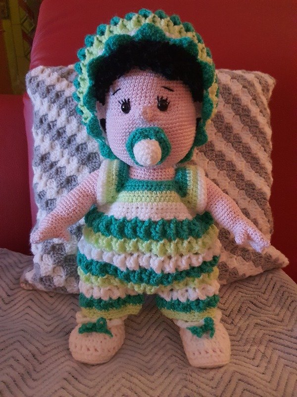 Häkelanleitung, Baby Loui im Sommerstrampler