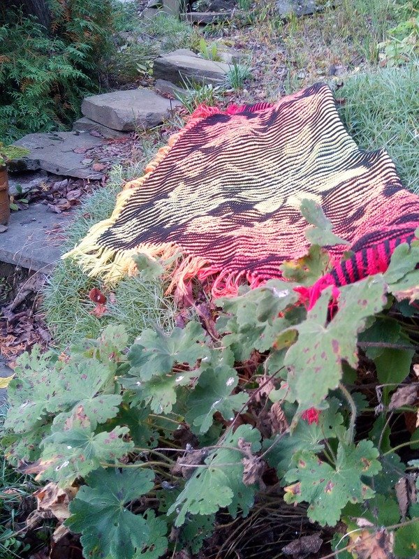 Herbstlaubtuch Illusionsstricken