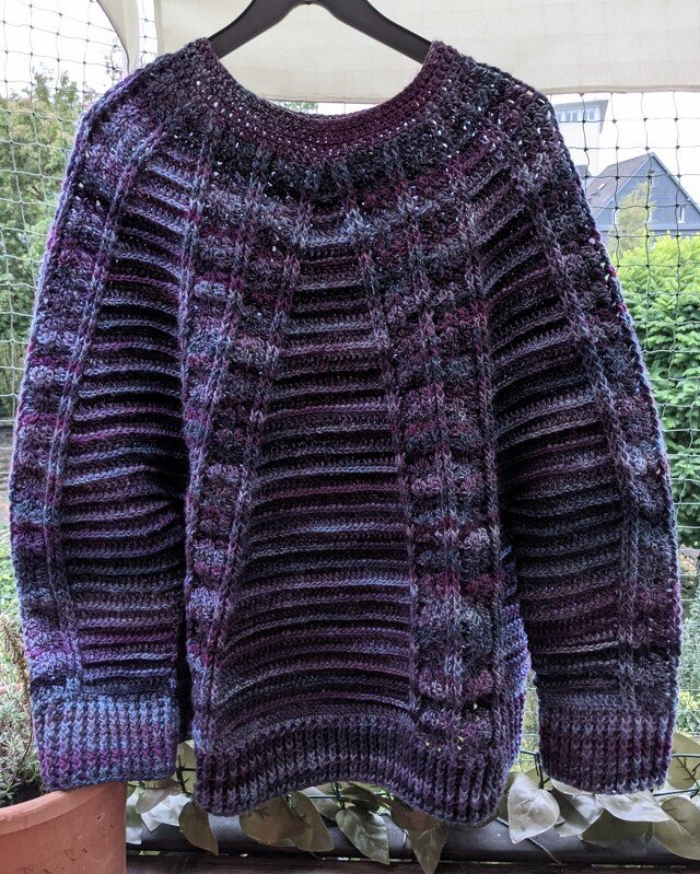 Häkelanleitung Poncho-Pulli/ Fledermauspullover "Albatros"