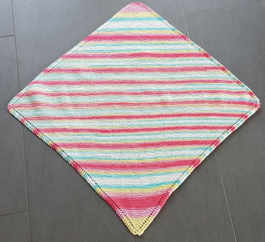 Babydecke von Ecke zu Ecke stricken