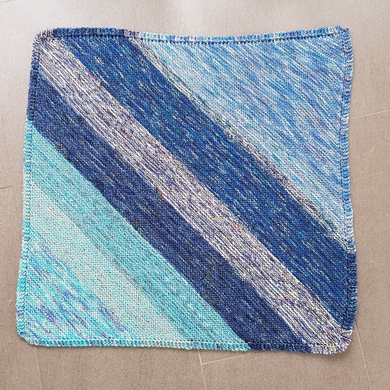 Babydecke von Ecke zu Ecke stricken