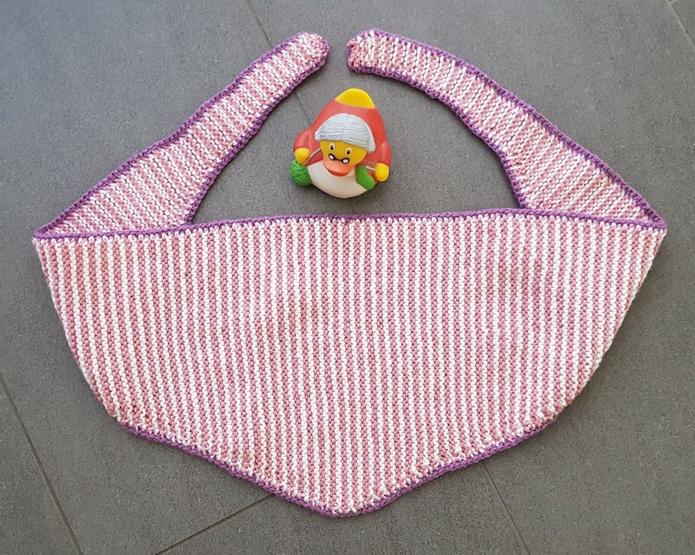 Strickanleitung Dreieckstuch Triangel in der Größe 130x24 cm