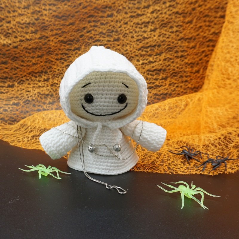 Gespenst PUCS mit Laterne - Häkelanleitung