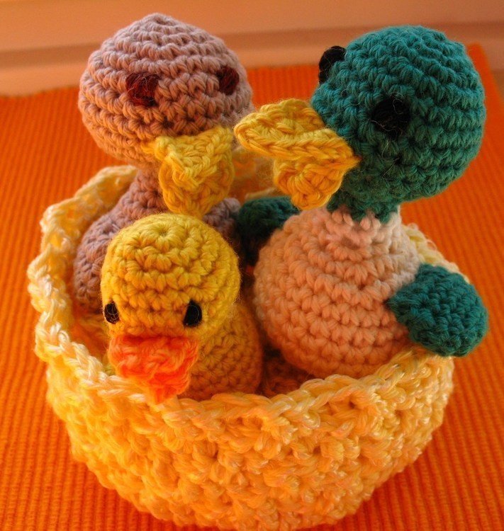 Mini Enten Entchen Küken Familie Amigurumi Free E-Book | Kostenlos