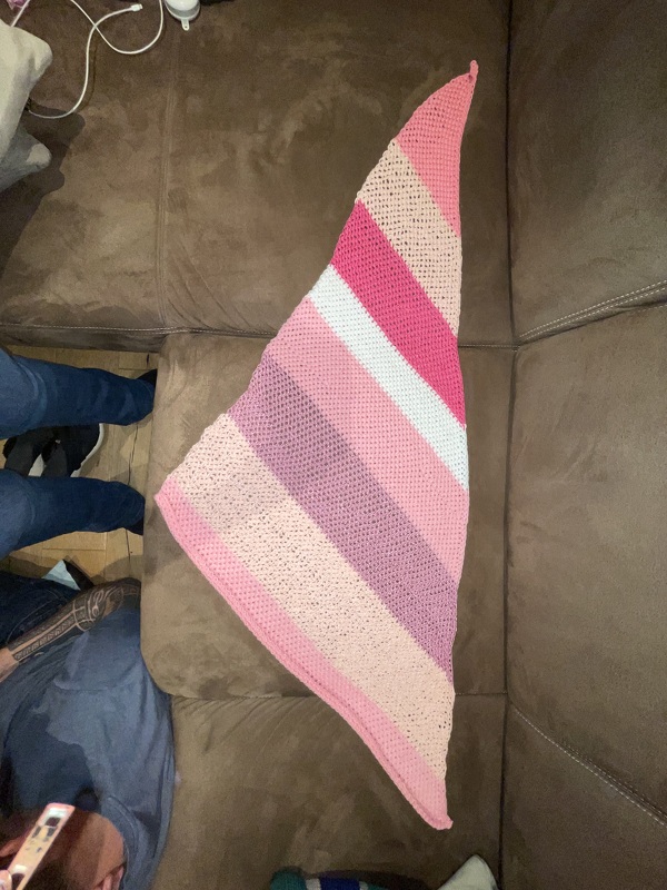 Häkelanleitung Tuch "Zuckerwatte" Tunesisch Häkeln