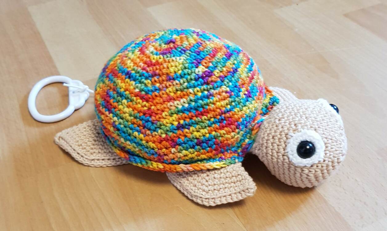 Regenbogen - Schildkröte / Spieluhr - ca. 22cm