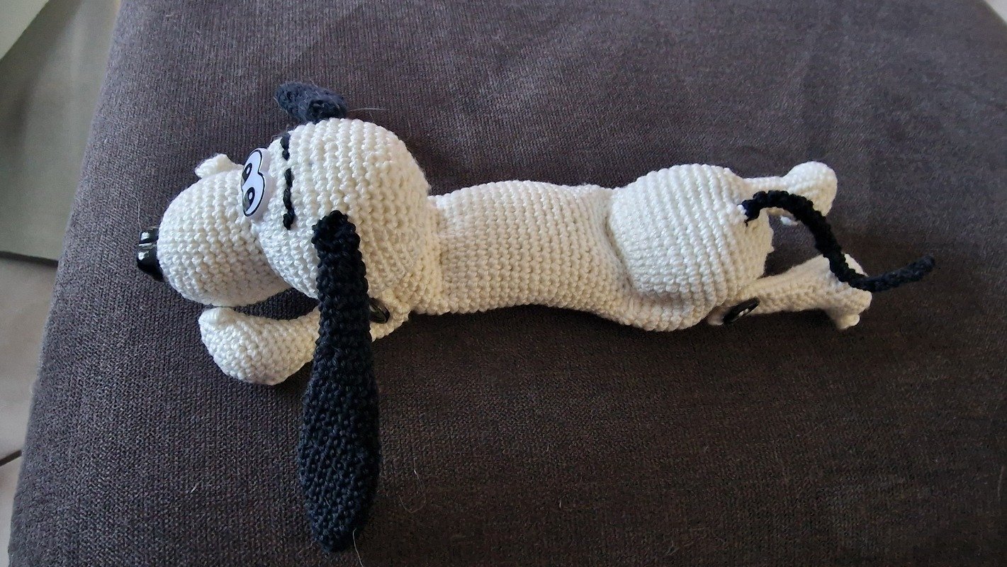 Türstopper, Klemmschutz Hund, gehäkelt von DaDaDe