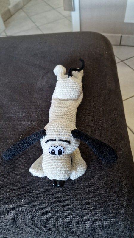 Türstopper, Klemmschutz Hund, gehäkelt von DaDaDe