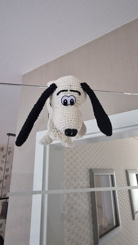 Türstopper, Klemmschutz Hund, gehäkelt von DaDaDe