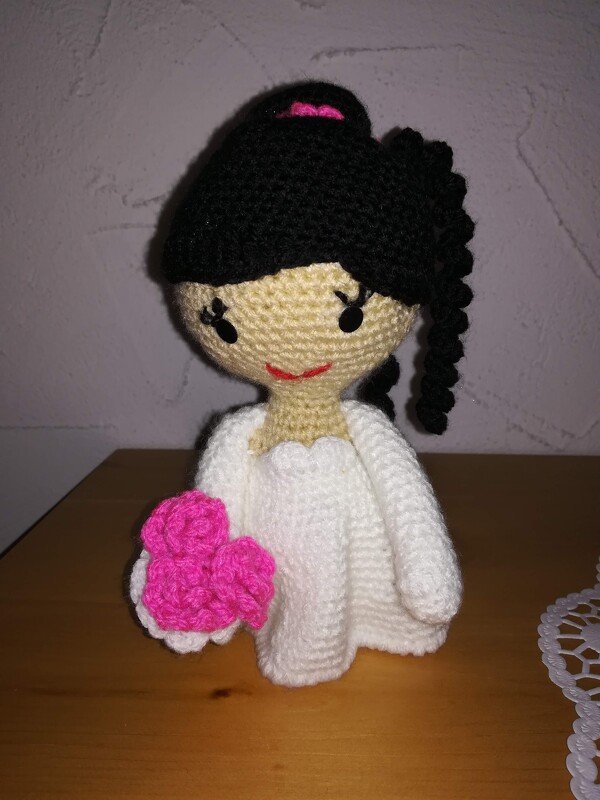  Häkelanleitung Brautpaar Braut Bräutigam Wellenkleid amigurumi 