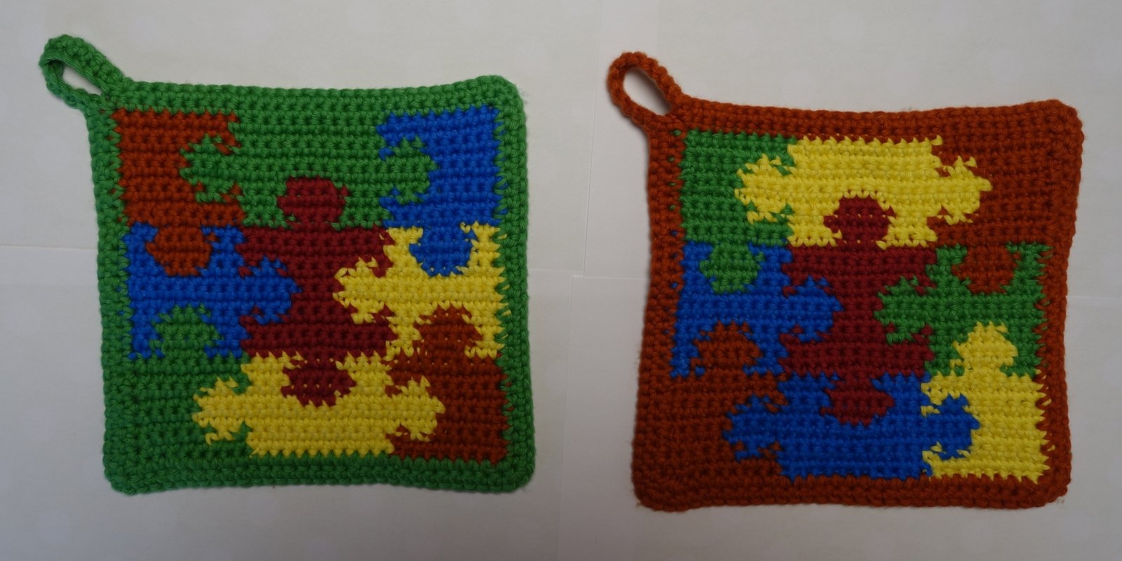 Topflappen &#039;Puzzle&#039; - H&auml;kelanleitung