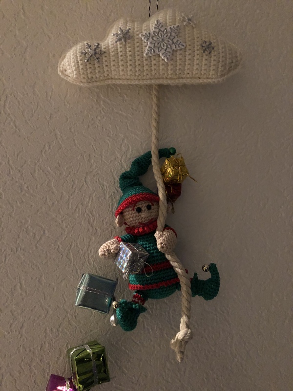 Vom Himmel hoch 3er Set Nikolaus Weihnachtself Wolke Fensterdeko