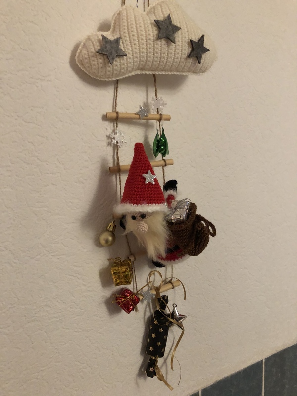 Vom Himmel hoch 3er Set Nikolaus Weihnachtself Wolke Fensterdeko