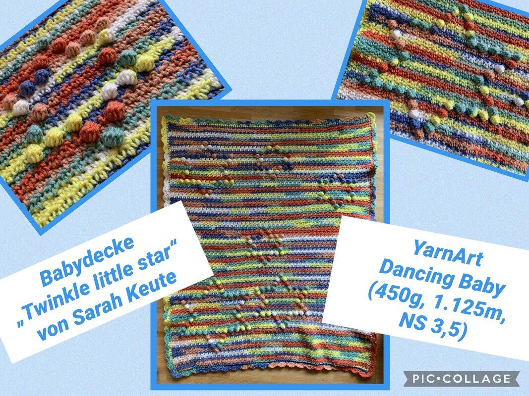 Babydecke &quot;Twinkle Little Star&quot; häkeln