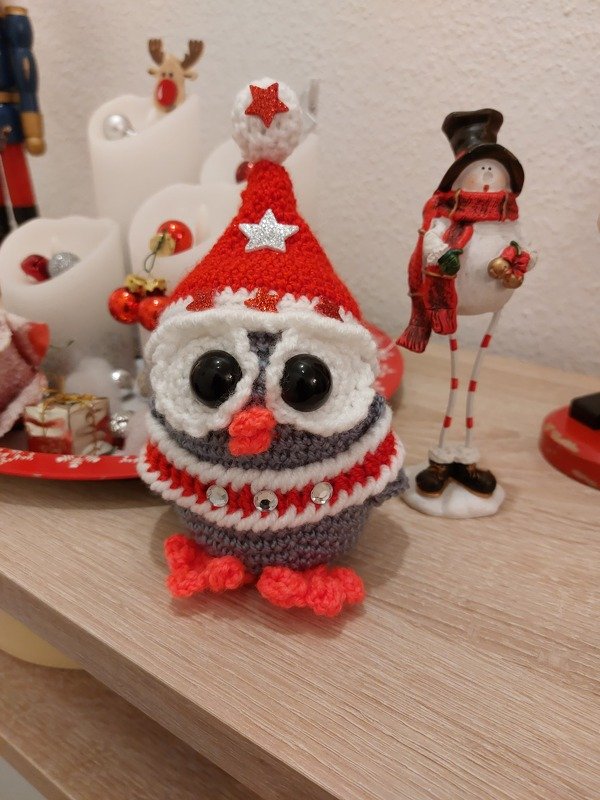 Winterkäuzchen "Piep" Eulen in 2 Größen