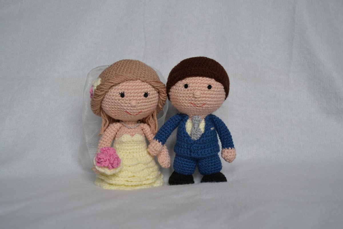 Häkelanleitung Brautpaar Braut Bräutigam SET Amigurumi 