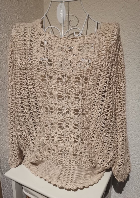 Häkelshirt LUXOR (Gr. S/M, L/XL, leicht an alle Größen anzupassen)