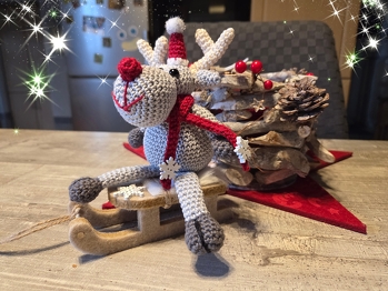 Mein Elch zur Adventszeit macht Lust auf Weihnachten und hat mir viel Freude bereitet