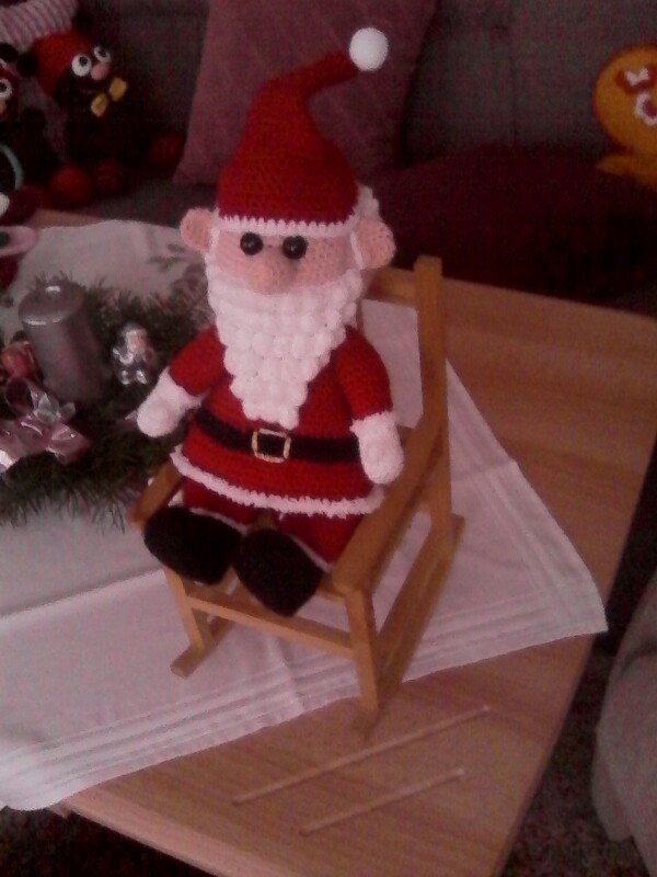 großer stehender Nikolaus mit GRATISANLEITUNG kleiner Elch Rentier