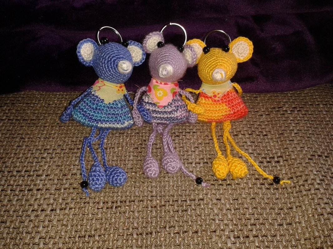 Taschenbaumler niedliche Mausi - Häkelanleitung