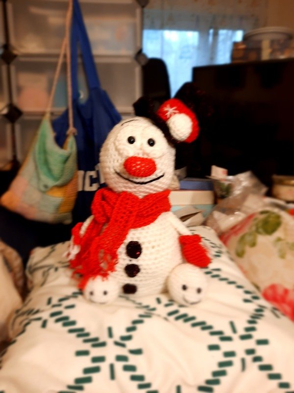 Fantastisches Trio "Schneemann Türstopper" Häkelanleitung