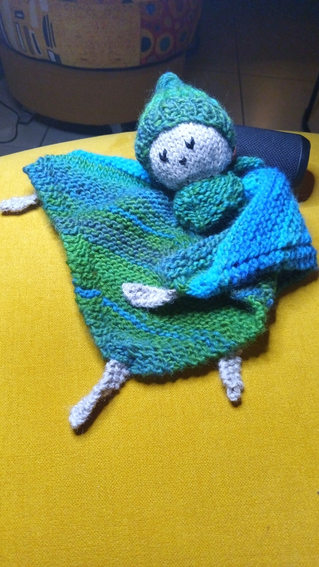 Schnuffeltuch/Kuscheltuch &quot;Schlafmützchen&quot; - Strickanleitung