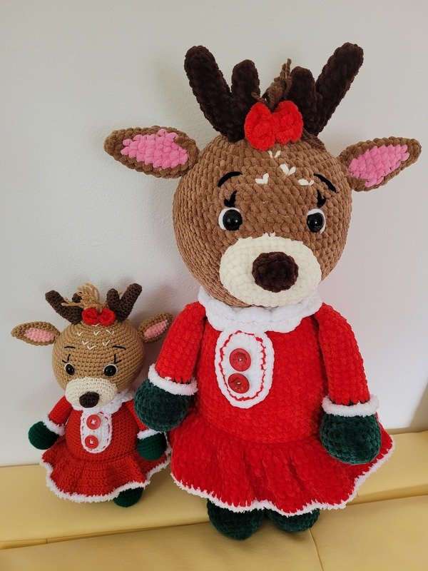Crochet Amigurumi Pattern Christmas Reindeer Garsey Doe