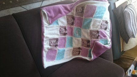 Decke 'Eulen' Strickanleitung mit Eulenmuster