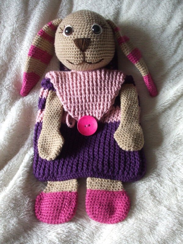 Häkelanleitung Rucksack Hase