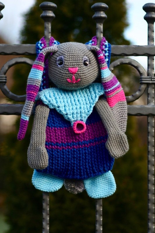 Häkelanleitung Rucksack Hase