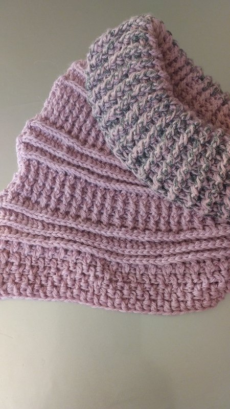 Keilkragen Patent-Rippen - häkeln