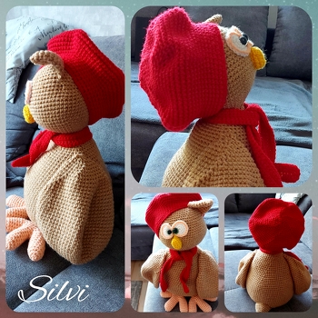 Die Eule ist süss. Hab ich in 5 Tagen fertig bekommen. Ist nicht schwer. Wenn man sie macht, wird jeder sie lieben.