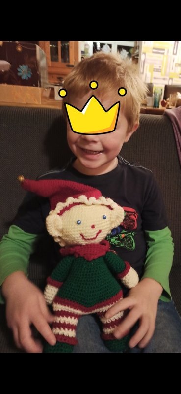 Häkelanleitung Weihnachtself Olaf