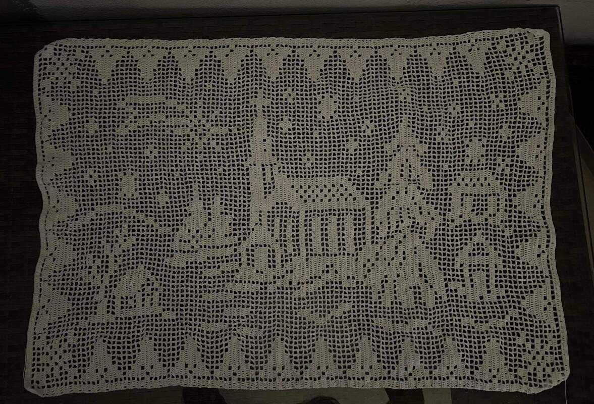 Häkelanleitung - Filetdecke - &quot;Winterland&quot;