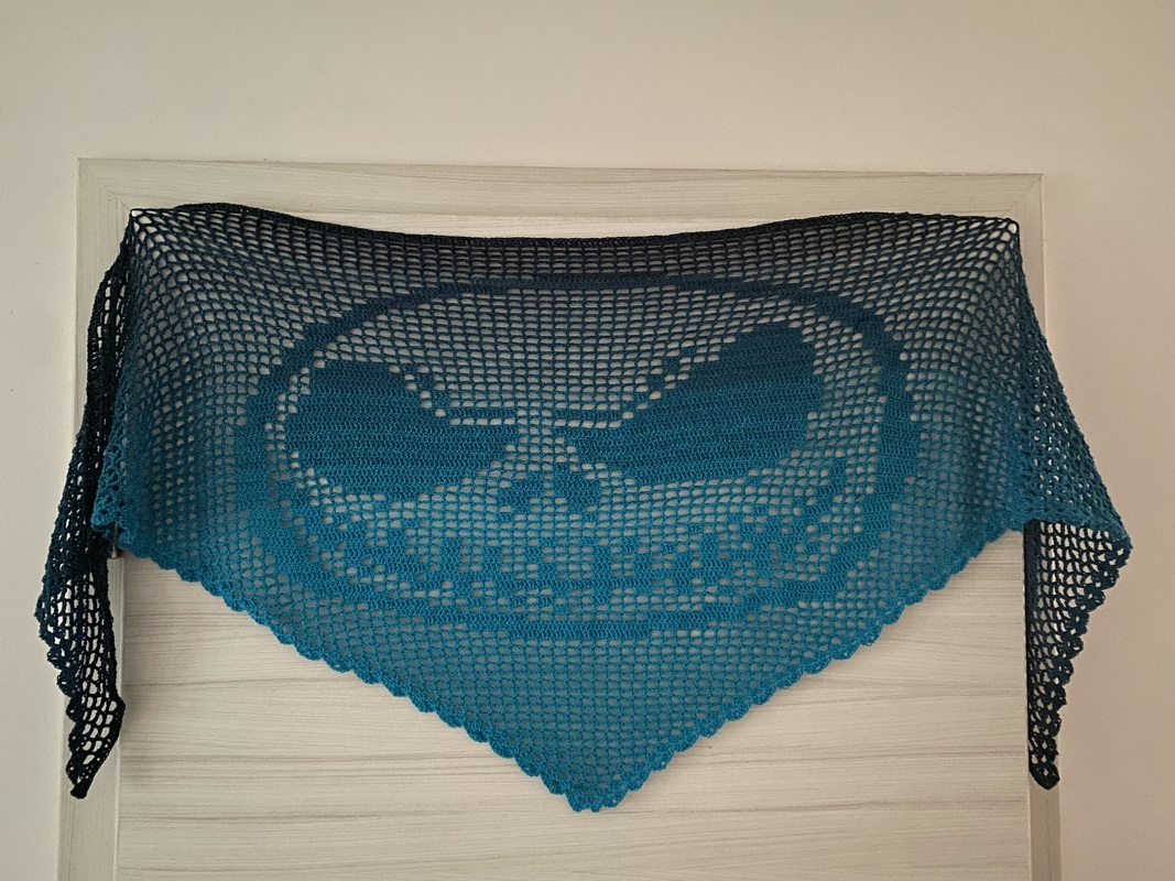 Häkelanleitung - Motivtuch "Skullington"