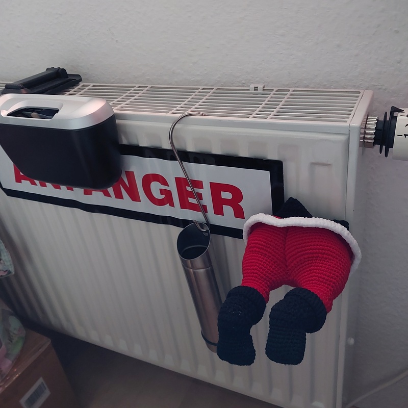 Häkelanleitung - lustiger Weihnachtsmann-Popo, Deko