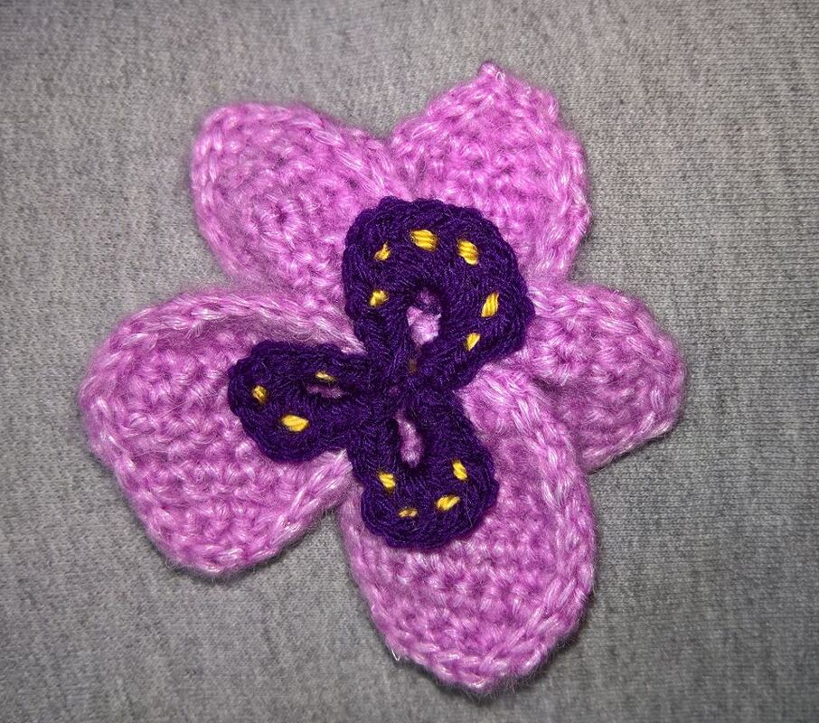 Gehäkelte Blume - Orchidee